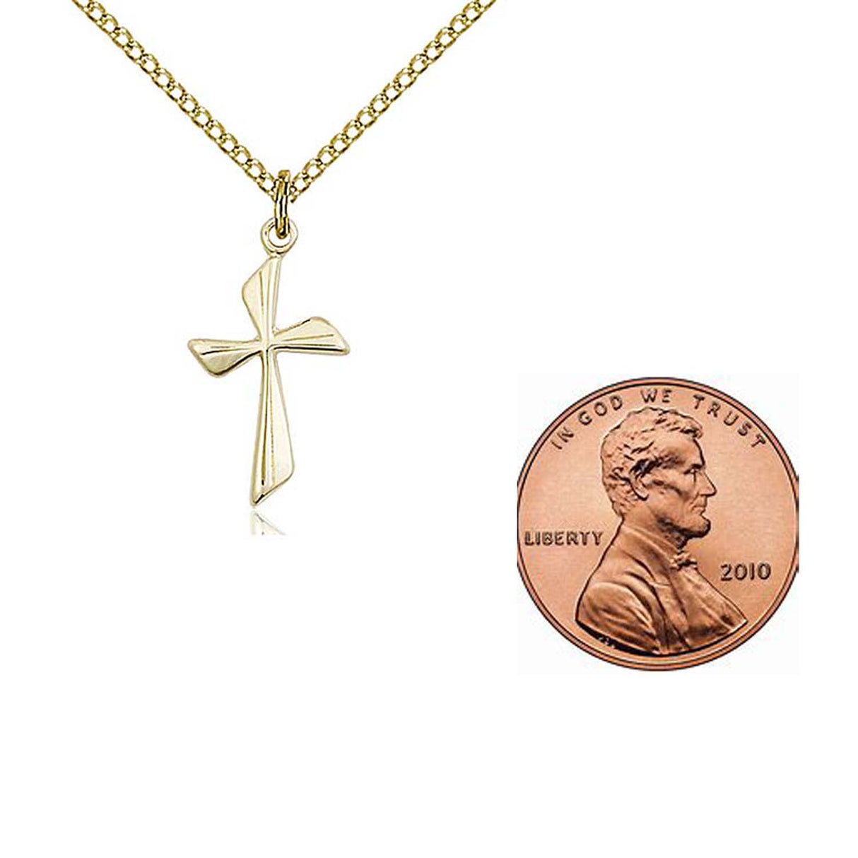 Gold Filled Cross Pendant 0016YGF