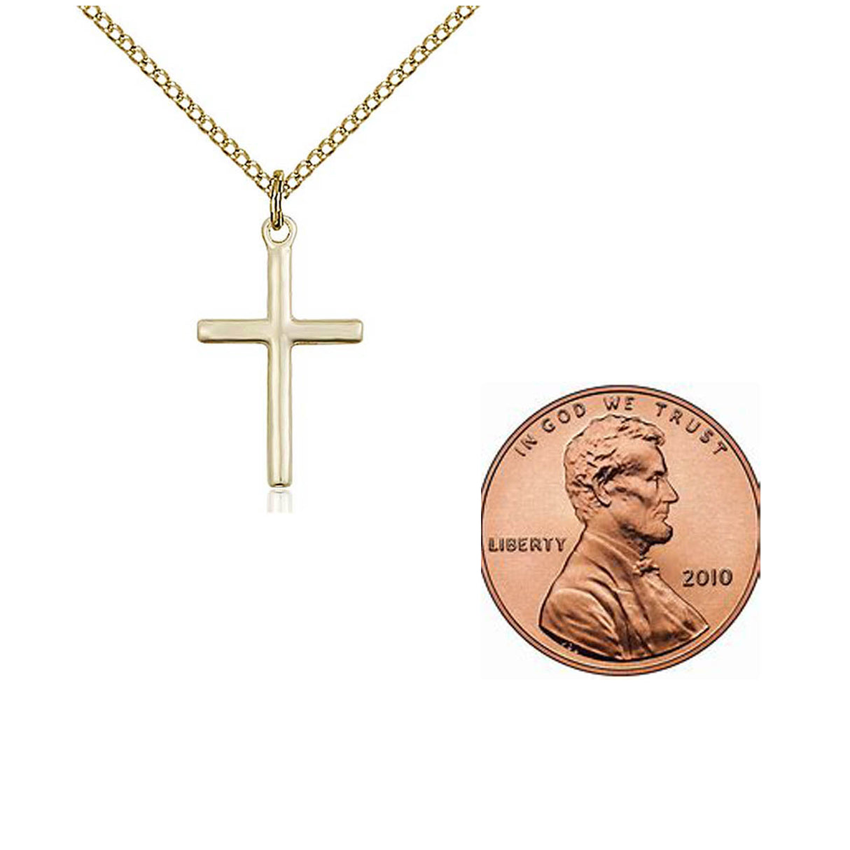 Gold Filled Cross Pendant 0017YGF18GF