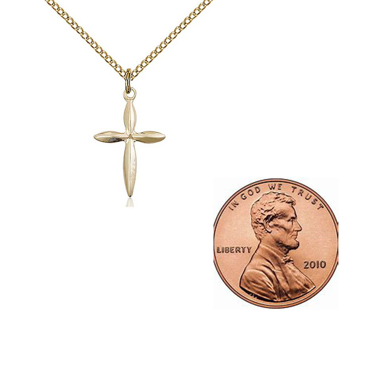 Gold Filled Cross Pendant 0018YGF18GF