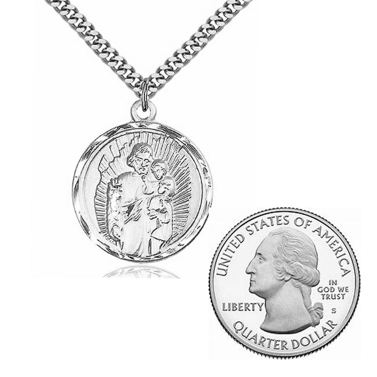 Sterling Silver St. Joseph Pendant 0036KSS24S