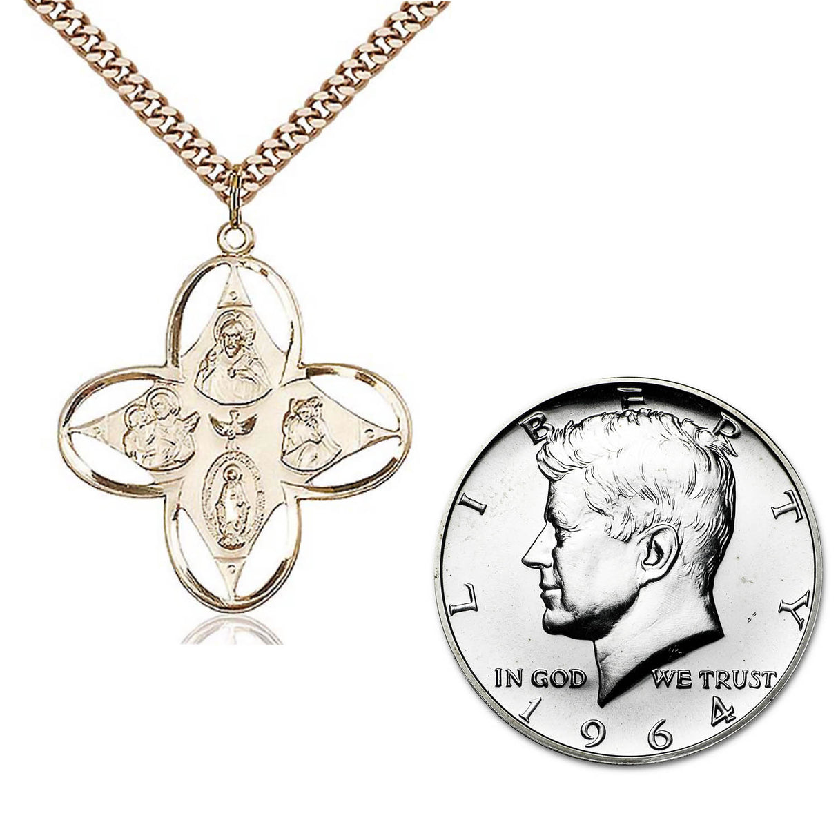 Gold Filled 4-Way Pendant  0039GF24G