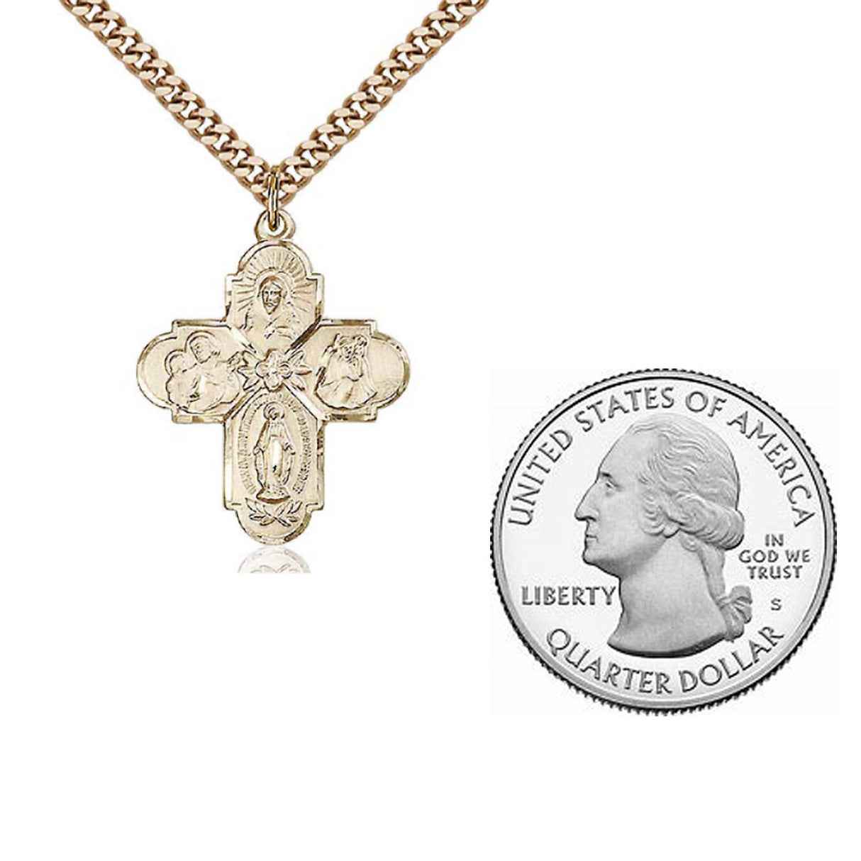 Gold Filled 4-Way Pendant  0043GF24G