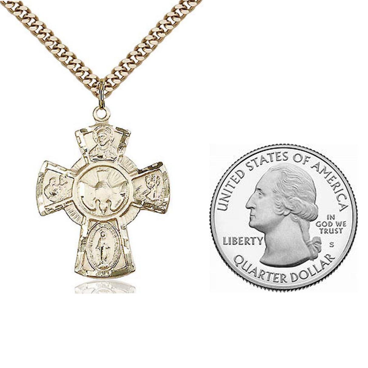 Gold Filled 5-Way Pendant 0045SPGF24G