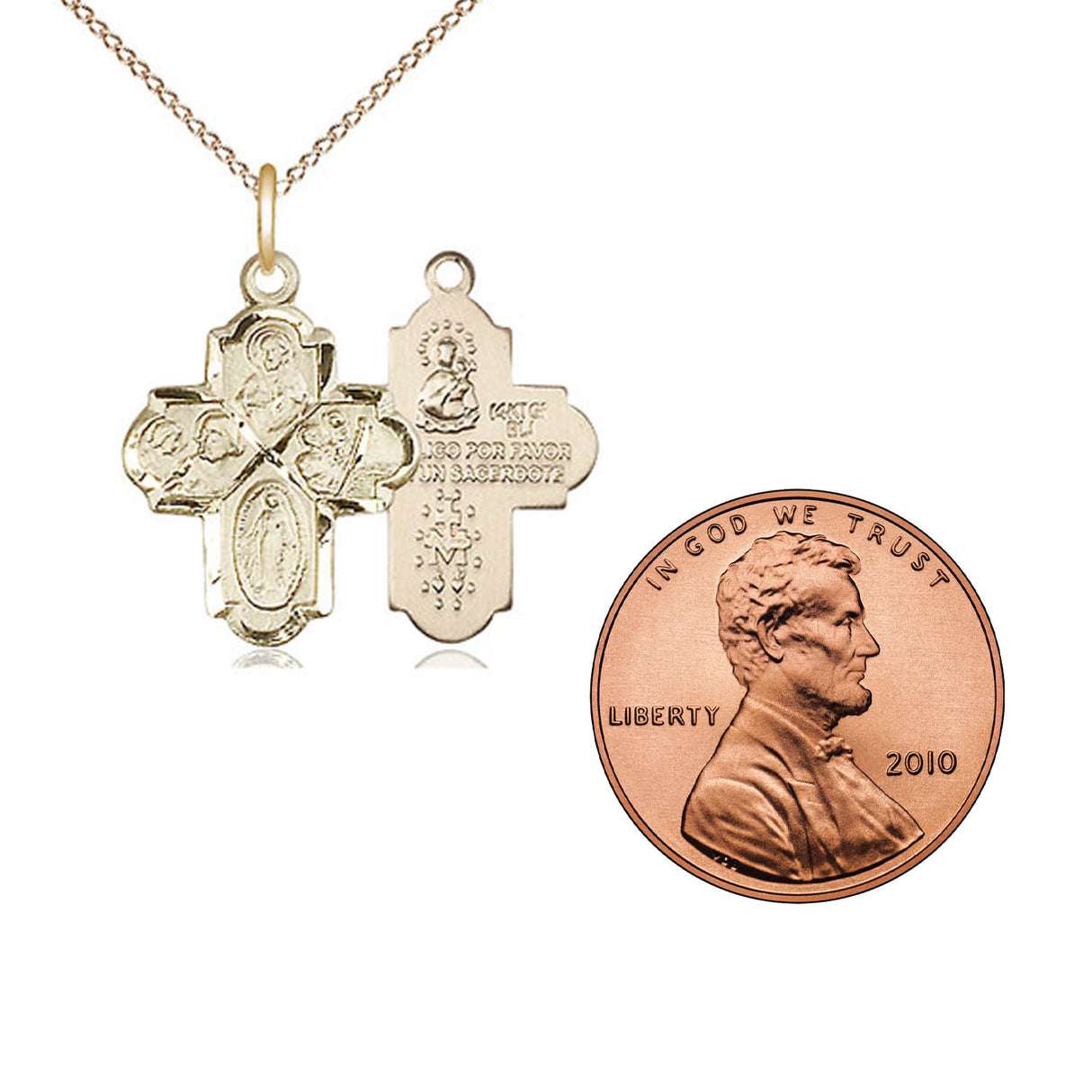 Gold Filled 4-Way Pendant 0047 Spanish