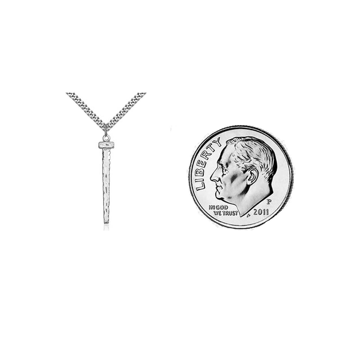 Sterling Silver 1.5 Nail Pendant 0053SS24S