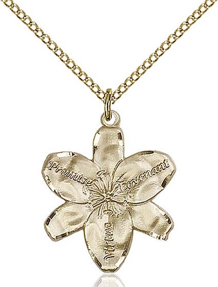 Gold Filled Chastity Flower Necklace 0089GF/18GF