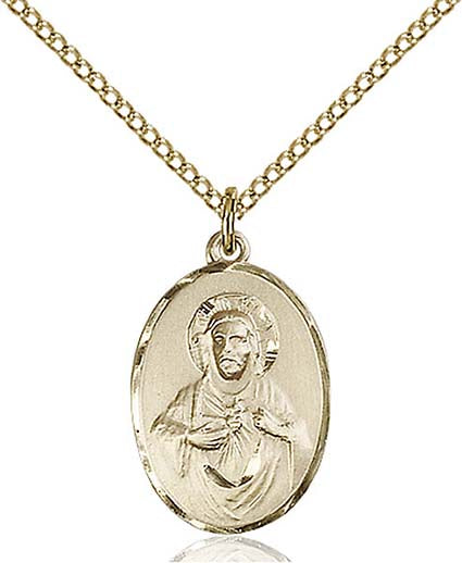 Gold Filled Scapular Pendant - 0090S
