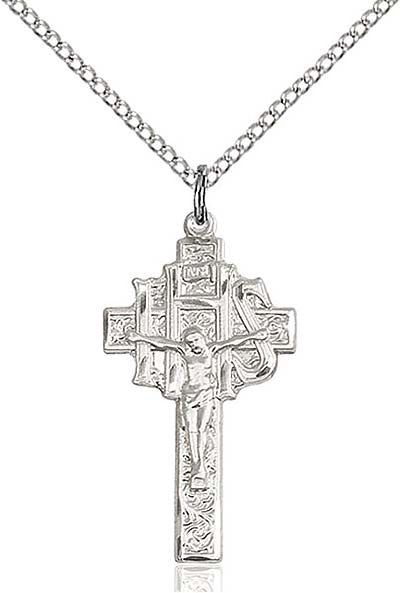 Sterling Silver Crucifix-IHS Pendant 0098SS/18SS