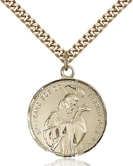 Gold Filled St. Francis of Assisi Pendant 0101GF/24G