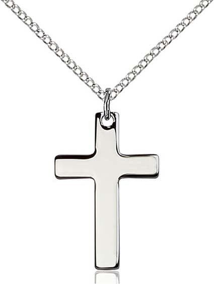Sterling Silver Plain Cross Pendant 0110YSS/18SS
