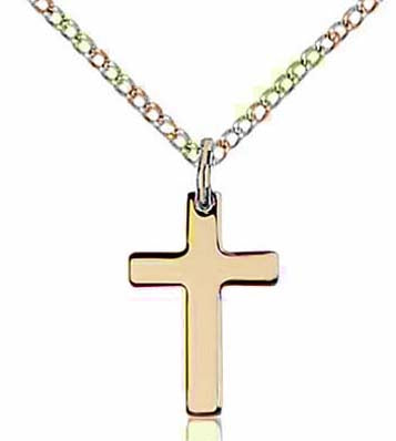 Gold Filled Plain Cross Pendant 0111YGF/18GF