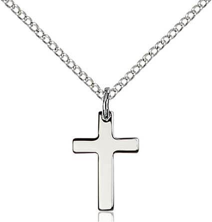 Sterling Silver Plain Cross Pendant 0111YSS/18SS