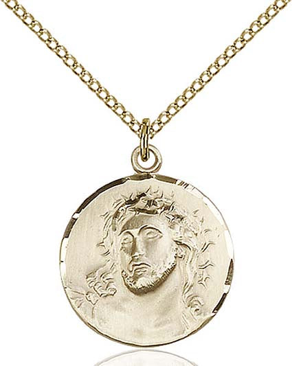 Gold Filled Round Ecce Homo Pendant