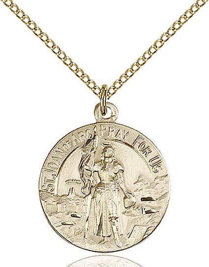 Gold Filled St. Joan of Arc Pendant