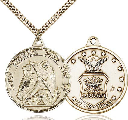 Gold Filled St. Michael Pendant for the Air Force
