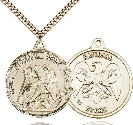 Gold Filled St. Michael Pendant for the National Guard