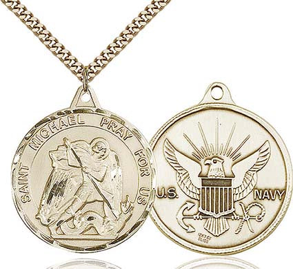 Gold Filled St. Michael Pendant for the Navy