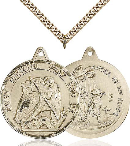 Gold Filled St. Michael the Archangel Pendant
