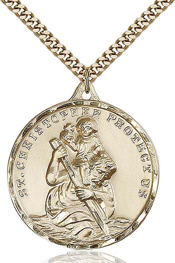 Gold Filled St. Christopher Pendant