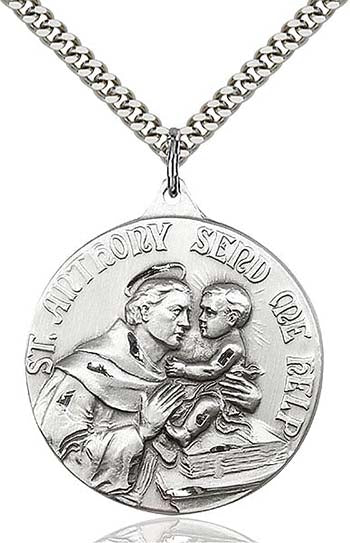 Sterling Silver St. Anthony Pendant 0203DSS/24S