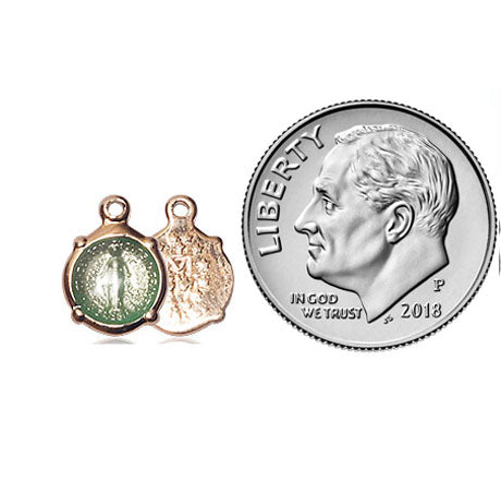 Gold over Sterling Miraculous Pendant - Blue Finish - 0206M