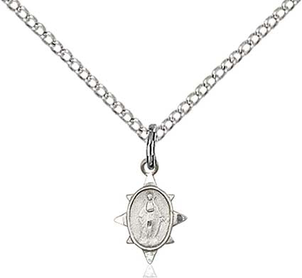 Sterling Silver Miraculous Pendant 0212PLSS/18SS