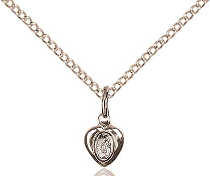 Gold Filled Miraculous Heart Pendant 0217PLGF/18GF