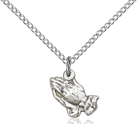 Sterling Silver Praying Hands Pendant 0220SS/18SS