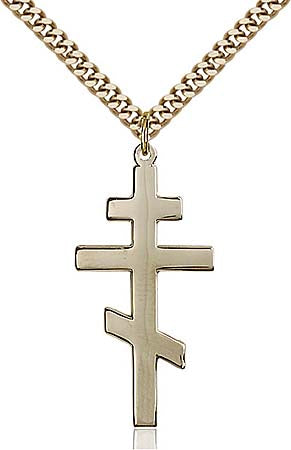 Gold Filled St. Andrew Orthodox Cross Pendant 0241GF/24G