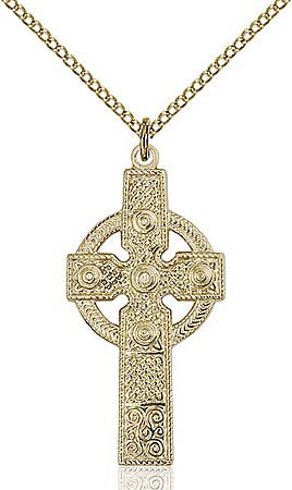Gold Filled Celtic Kilklispeen Cross Pendant 0242GF/18GF