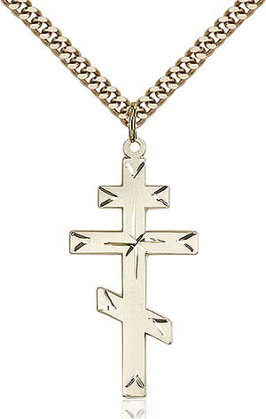 Gold Filled Orthodox Cross Pendant 0251GF/24G