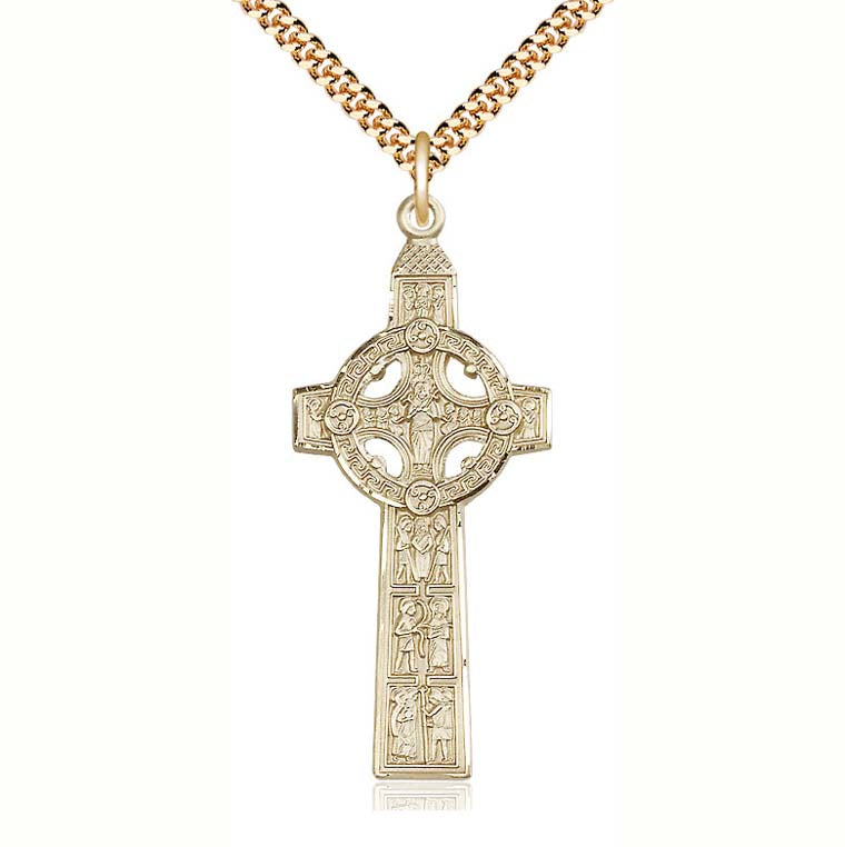 Gold Filled Celtic Scriptures Cross Pendant 0255GF/24G