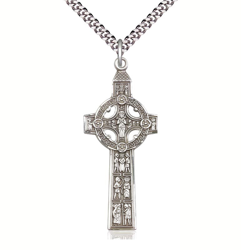 Sterling Silver Celtic Scriptures Cross Pendant 0255SS/24S