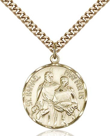 Gold Filled St. Raphael the Archangel Pendant 0409GF/24G