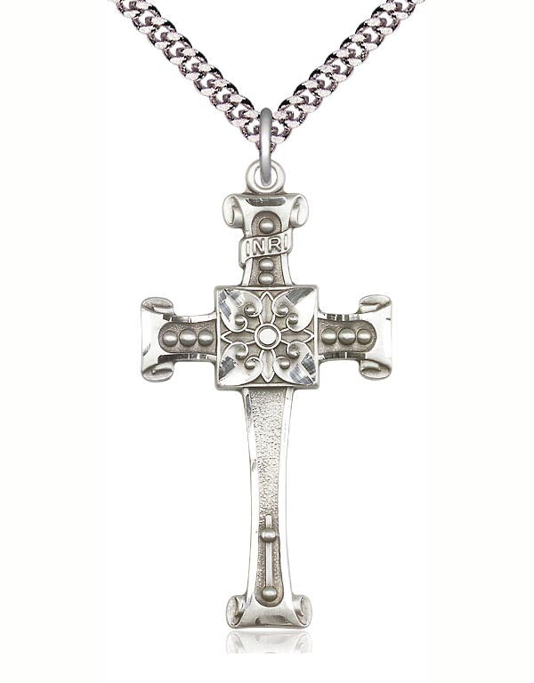 Sterling Silver Ornate Cross Pendant 0479YSS/24S