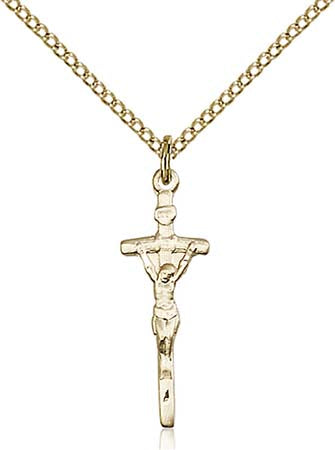 Gold Filled Papal Crucifix Pendant - 0563GF/18GF