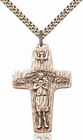 Gold Filled Papal Crucifix of Pope Francis Pendant 0568GF/24G