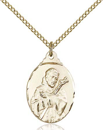 Gold Filled St. Francis Pendant 0599FCGF/18GF