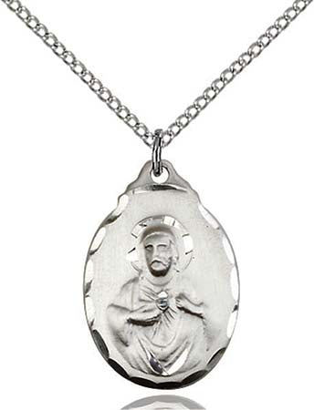 Sterling Silver Scapular Teardrop Shape Pendant 0599SSS/18SS