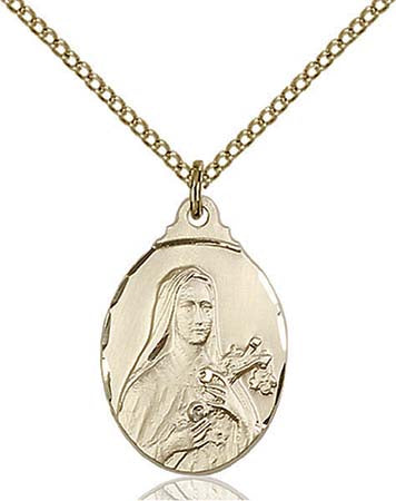 Gold Filled St. Theresa Pendant 0599TGF/18GF