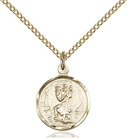 Gold Filled St. Christopher Pendant 0601CGF/18GF