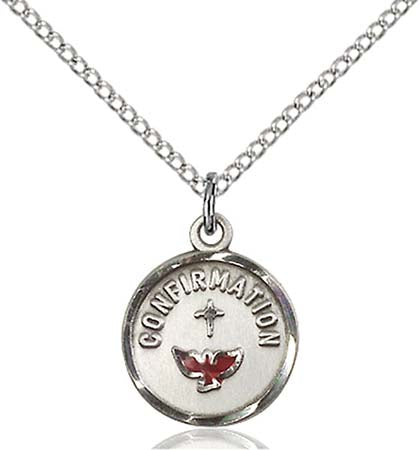 Sterling Silver Round Confirmation Pendant 0601XSS/18SS