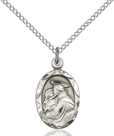 Sterling Silver St. Anthony of Padua Pendant 0612DSS/18SS