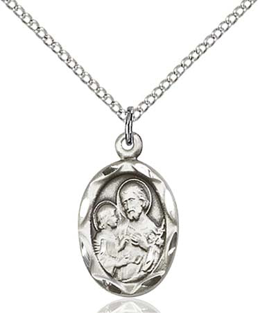 Sterling Silver St. Joseph Pendant 0612KSS/18SS