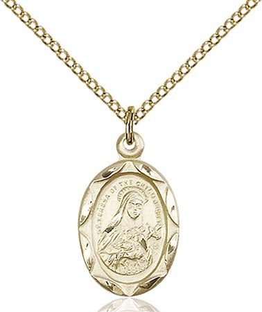 Gold Filled St. Theresa Pendant 0612TGF/18GF