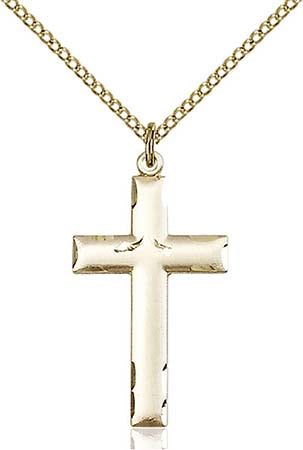 Gold Filled Large Plain Cross Pendant 0624YGF/18GF