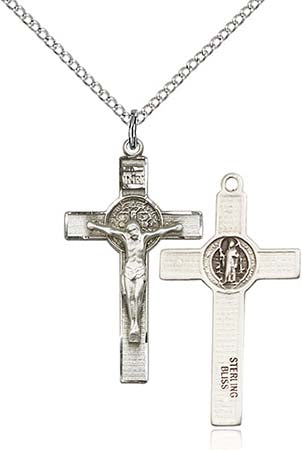 Sterling Silver St. Benedict Crucifix Pendant 0625SS/18SS