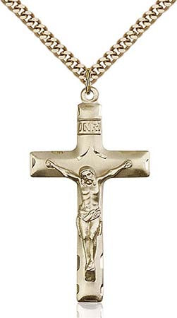 Gold Filled Plain Crucifix Pendant 0644GF/24G