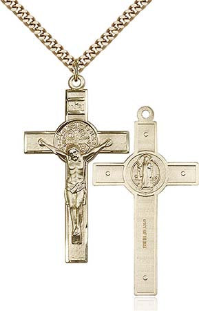 Gold Filled St. Benedict Crucifix Pendant 0645GF/24G