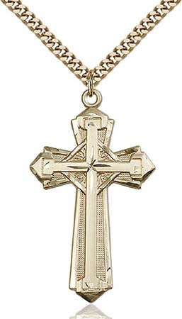 Gold Filled Cross Pendant 0650YGF/24G